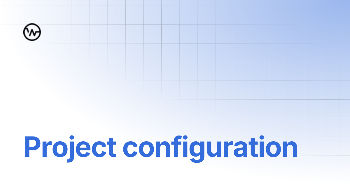 Project configuration | Documentation | WedoLow - Docs